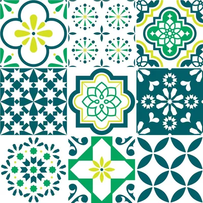 Produktbild von Selbstklebende Fliesenaufkleber für Küche und Bad – 9 Zementfliesenaufkleber (Azulejos Risolo) – 9 Aufkleber, 20 x 20 cm