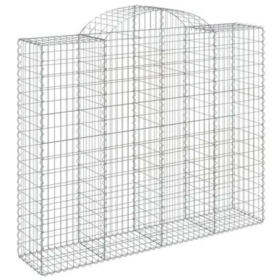Obrázek produktu pro vidaXL Gabion s vysokým obloukem 200x50x160/180 cm Pozinkované železo