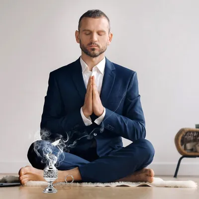 Produktbild von Räuchergefäß Holzkohle - Ideal für Aromatherapie und Yoga Räuchergefäß mit Sieb