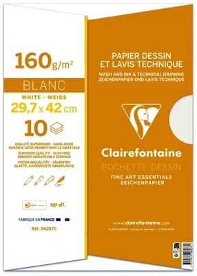 Produktbild von Clairefontaine 3329680962871, Kunstpapier, 160 g/m², 12 Blätter