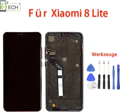 Produktbild von Für Xiaomi Mi 8 Lite LCD Display mit Rahmen Bildschirm TouchScreen Schwarz