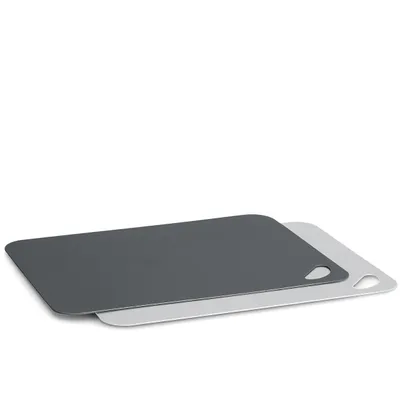 Immagine prodotto di ZELLER Set di taglieri 2 pezzi, grigio 38x29cm