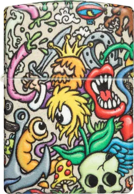 Zdjęcie produktu dla Zapalniczka Zippo Cartoon Collage Unisex Wielokolorowa Metalowa