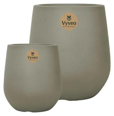 Produktbild von Vyveo - Blumentopf Amari - Beige - Set van 2
