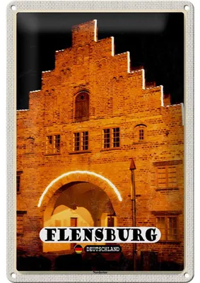 Produktbild von Blechschild Städte Flensburg Nordertor Architektur 20x30cm