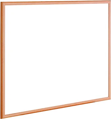 Image de Tableau blanc avec cadre en bois naturel - 40 x 30 cm - surface mélaminée