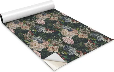 Zdjęcie produktu dla Folia samoprzylepna - Okleina meblowa - Dekoracyjna - Do mebli - Tapeta - Naklejka - Folia - Kolorowe kwiaty - 100 x 50 cm
