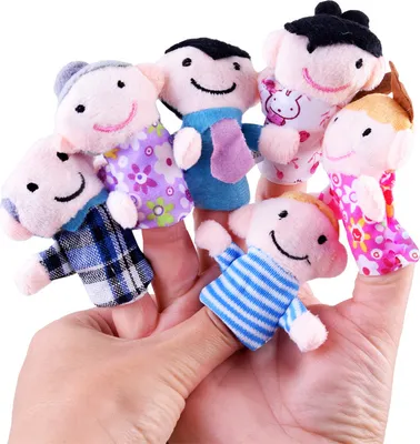 Image de Marionnettes à doigt Famille 6pcs ZA3970