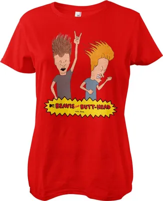 Produktbild von Beavis and Butt-Head Headbanging Girly Tee - Large - Red