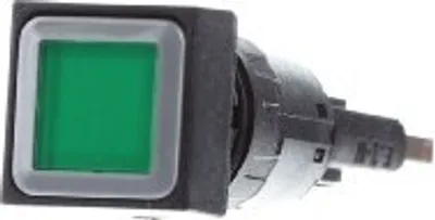Obrázek produktu pro Eaton Q18LT-GN/WB, Tlačítkový spínač, Černá, Zelená, IP65, 18 mm, 60 mm, 18 mm