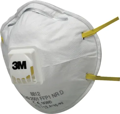 Produktbild von 3M Atemschutzmaske 8812 FFP1NRD mit Ventil Breite 4xAGW-Wert EN149:2001+A1:2009 - 8812