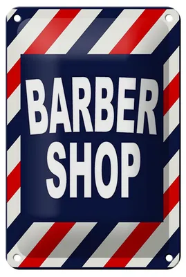 Produktbild von Blechschild Spruch 12x18cm Barbershop Friesur