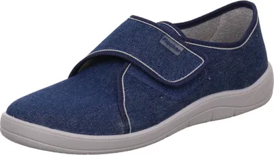 Produktbild von Fischer Markenschuh Jungen Hausschuh Tim jeans grau