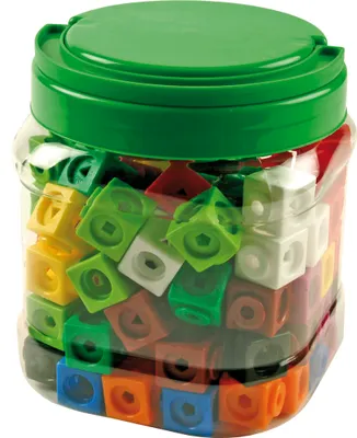 Produktbild von EDUPLAY 120-151 Steckwürfel, bunt, 100-teilig (1 Set Dose)