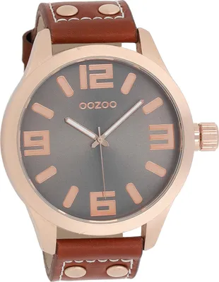 Produktbild von Oozoo Damen Armbanduhr braun Analog Timepieces Lederarmband D2UOC1106A