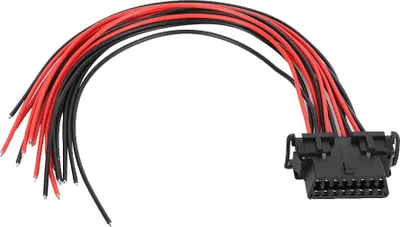 Imagen del producto de Adaptador extensor con conector macho de 16 pines OBD2, compatible con cable hembra, ideal para vehículos Kia
