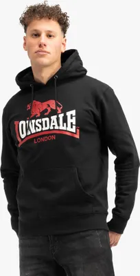 Produktbild von Herren Kapuzensweatshirt normale Passform GULLADUFF Black/White/Red XXL Lonsdale