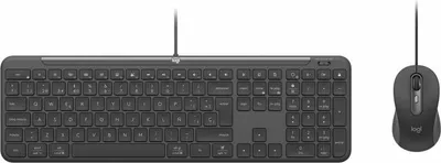Produktbild von Logitech 920-013359, Kabelgebunden, USB, Scherenschalter, AZERTY, Graphit, Maus enthalten