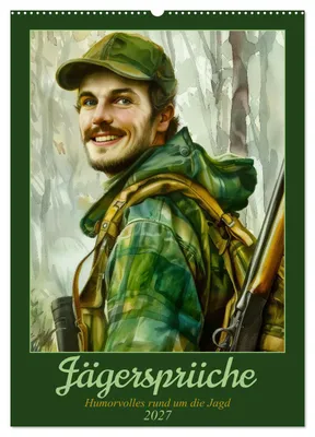 Produktbild von Jägersprüche (Wandkalender 2027 DIN A2 hoch), CALVENDO Monatskalender