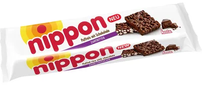 Produktbild von Nippon Häppchen Zartbitter Puffreis mit Zartbitterschokolade 200g