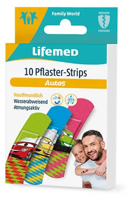 Obrázek produktu pro 10 sádrových proužků "Lifemed" 6,0 cm x 1,7 cm "Cars"