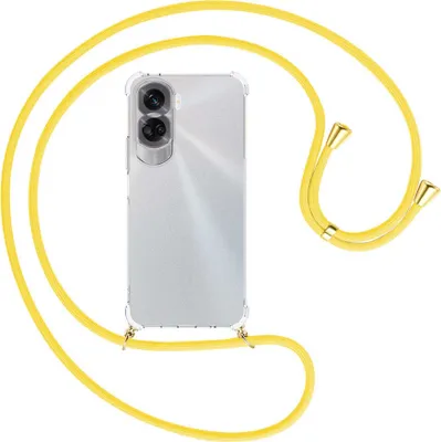 Produktbild von Handykette Backcover-Schutzhülle mit Band (Metall goldfarben) für Honor 90 Lite 5G (6.7'') - gelb