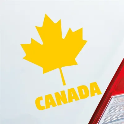 Produktbild von Auto Aufkleber Kanada Canada Ahornblatt maple leaf Urlaub Car 10x13 cm Gelb Sticker Heckscheibenaufkleber