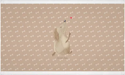Produktbild von Mr. & Mrs. Panda Handtuch Hund Liebe - Hundeglück - Geschenk, gesichtshandtuch, Frotteehandtuch, Flauschtuch, Hunde, Sprüche, Herz, 50x100, kleines