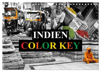 Zdjęcie produktu dla Indie Colorkey (kalendarz ścienny 2027, format A4, poziomy), kalendarz miesięczny CALVENDO