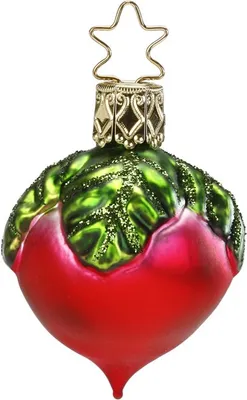 Produktbild von Christbaumschmuck Anhänger Glas Radieschen 5cm Rot