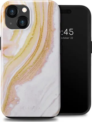 Productafbeelding van Selencia Vivid Backcover voor de Apple iPhone 15 - Chic Marble Gold