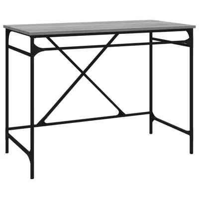 Obrázok produktu pre Stôl sivý sonoma 100x50x75 cm spracované drevo a železo