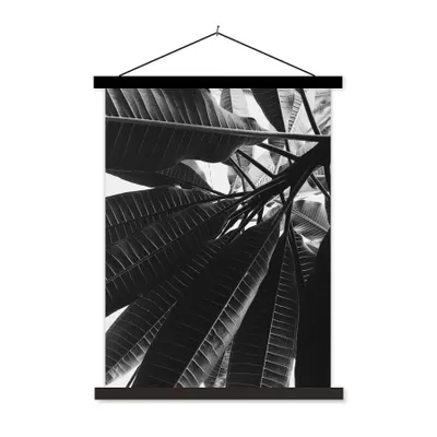 Produktbild von MuchoWow® Textilposter Palmenblatt - Tropisch 40x53 cm mit schwarzem Rahmen - Abbildung