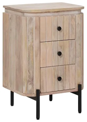 Produktbild von vidaXL Handgefertigter Nachttisch Weiß 40 x 30 x 60 cm