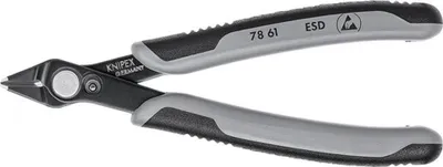 Immagine prodotto di KNIPEX 78 61 125 ESD - Pinze per taglio diagonale - 9 mm - 1,6 mm - Acciaio inox - Acciaio - Plastica - Nero/grigio