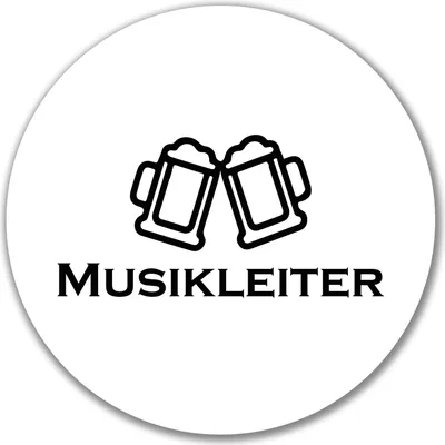 Produktbild von Huuraa Aufkleber Musikleiter Schützenfest 10cm rund Sticker Geschenkidee