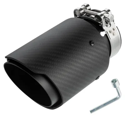Produktbild von Universelle Auspuffendrohre aus Edelstahl und Carbon 60 mm