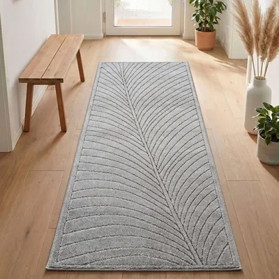 Produktbild von Carpetsale24 Outdoor Teppich, Modern Boho Design, 3D Effekt, Robust und UV-Beständig, ideal für Terrasse Wohnzimmer & Küche, Grösse: 80x250 cm