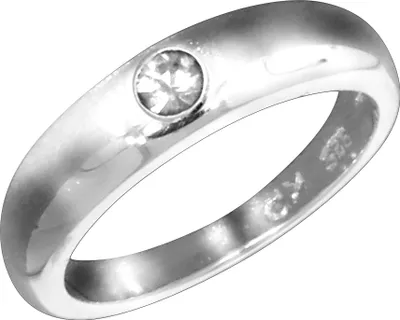 Produktbild von F Taufring 925/- Sterling Silber 1,2cm weiß Diamant weiß 273240594-3