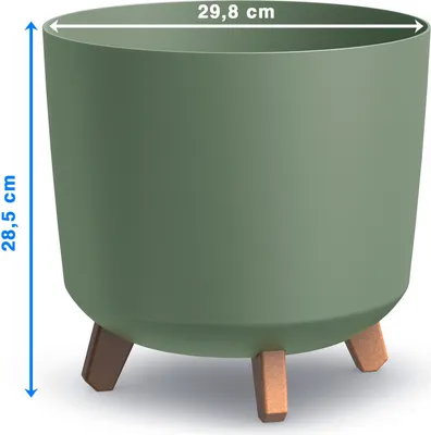 Immagine prodotto di Vaso di fiori da giardino 29,8 cm su gambe vaso decorativo verde