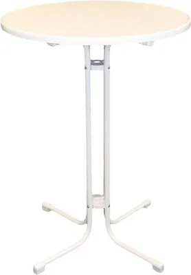 Image de Table ronde Monaco en métal blanc 80 cm