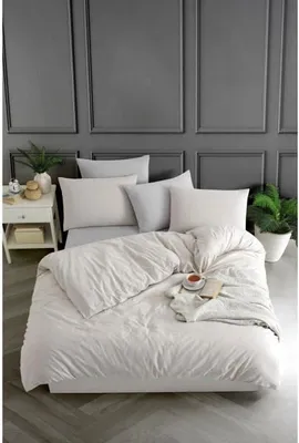 Produktbild von Bettwäsche-Set, 220 x 240 cm, 70% Baumwolle 30% Polyester, Beige, 2 Kissenbezüge 60 x 60 cm