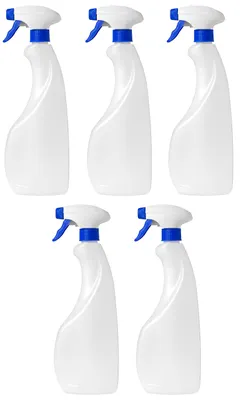 Productafbeelding van Lege spuitfles van kunststof, 750 ml - 5 flessen, transparant en recyclebaar