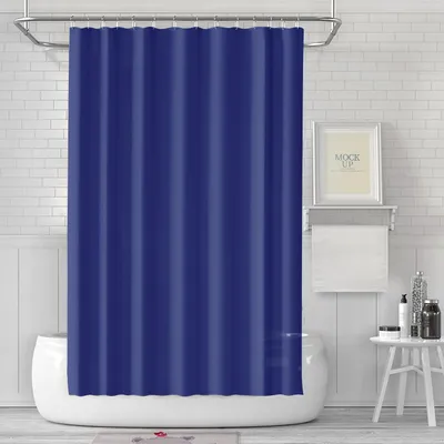 Obrázok produktu pre LUKDUNG Sprchový záves 180x180 Protiplesňová tkanina Vodotesná umývateľná PEVA tmavomodrá 180x180 cm