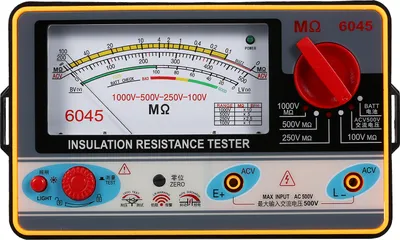 Obrázek produktu pro Přístroj pro měření izolačního odporu, digitální ohmmetr, megger, přenosný tester izolace, megametr, 0šC2000 MŠž, 100 V/250 V/500 V/1000 V, vysoce přesný megaohmmetr, přístroj pro měření izolace