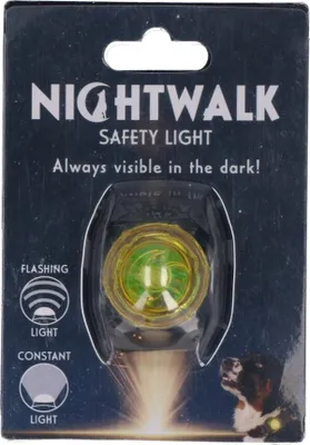 Zdjęcie produktu dla Hofman Animal Care Nightwalk, Pies, Lampka do obroży, Żółty, Blister, 101 mm, 141 mm