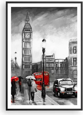 Produktbild von Gerahmtes Poster - Schwarzer Rahmen - London Bus - 70x100 cm - Wand Bild - Wanddeko - Wandbilder - Kunstposter - Wandposter - Bilderrahmen - Bilder - Kunstdruck - Wandbild - P2BPA70x100-3939