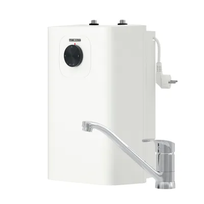 Immagine prodotto di STIEBEL ELTRON piccolo cilindro SNU 5 Plus con rubinetto da cucina MAE-K, molto compatto, antigoccia, funzione termostatica, boiler sottolavello 5 litri a bassa pressione