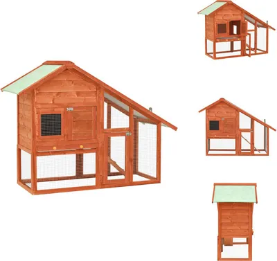 Produktbild von vidaXL Kaninchenstall 140x63x120 cm Tanne Massivholz -  Lebensräume & Gehege für Kleintiere