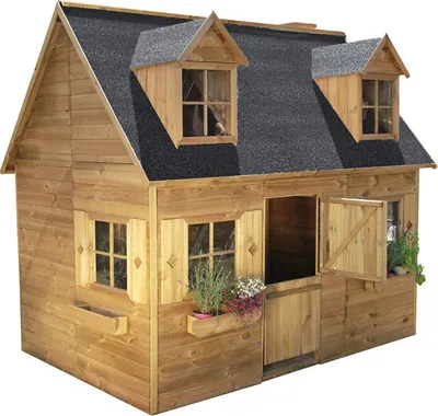 Produktbild von 4iQ Gartenspielhaus für Kinder MARIA 247x161x218 cm Gartenhaus Spielhaus für KInder